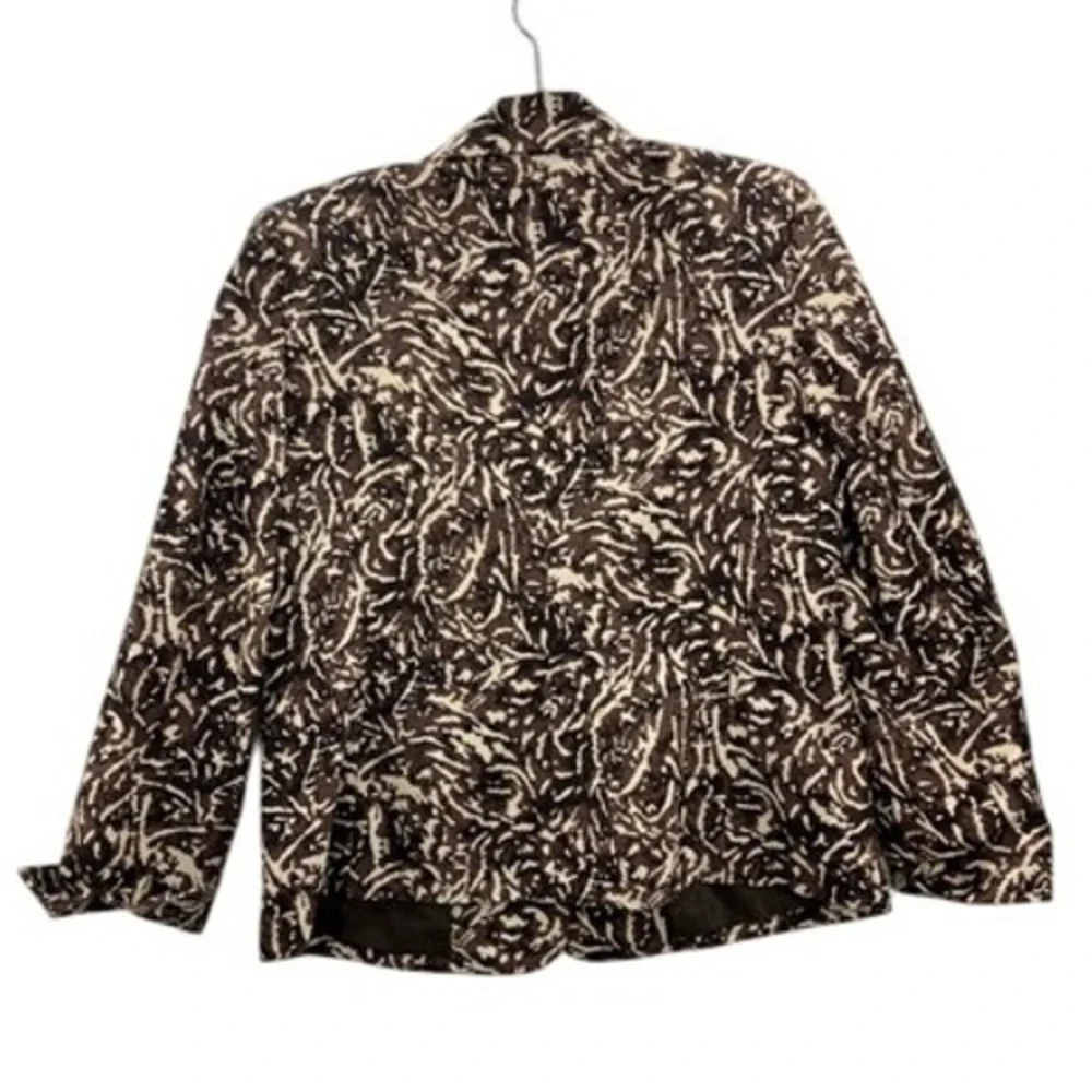 Kasper Silk Blazer Abstract Print Career Jacket Business Casual Size - Picture 2 of 9